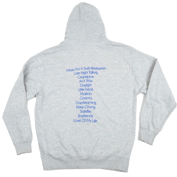 Harry Styles NWOT  Harrys House Grey Love On Tour Sweatshirt Hoodie Size L - Picture 2 of 5